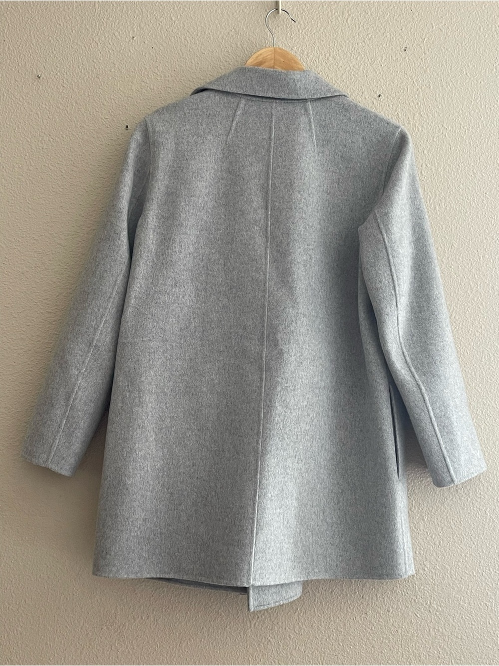 Theory Clairene Open Front Wool Cashmere Blend Jacket Blazer Grey - Picture 4 of 12